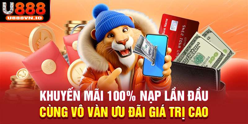 Khuyến mãi 100% nạp lần đầu cùng vô vàn ưu đãi giá trị cao